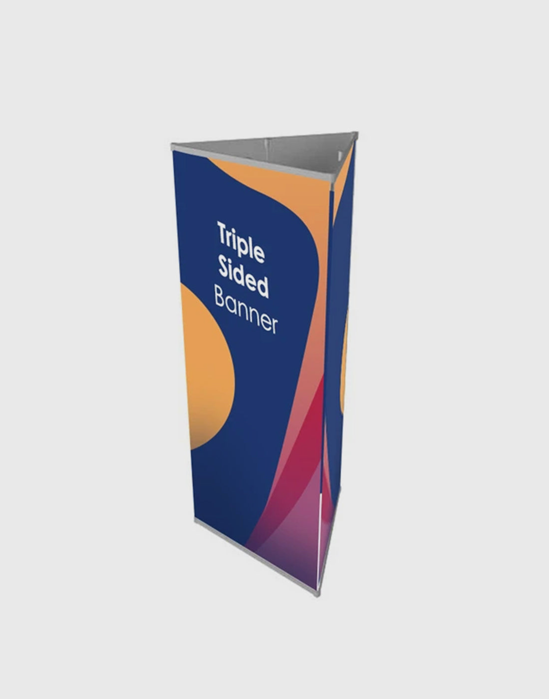 Tri-banner 3 sided Triangle Banner Display Stand - Backdropsource