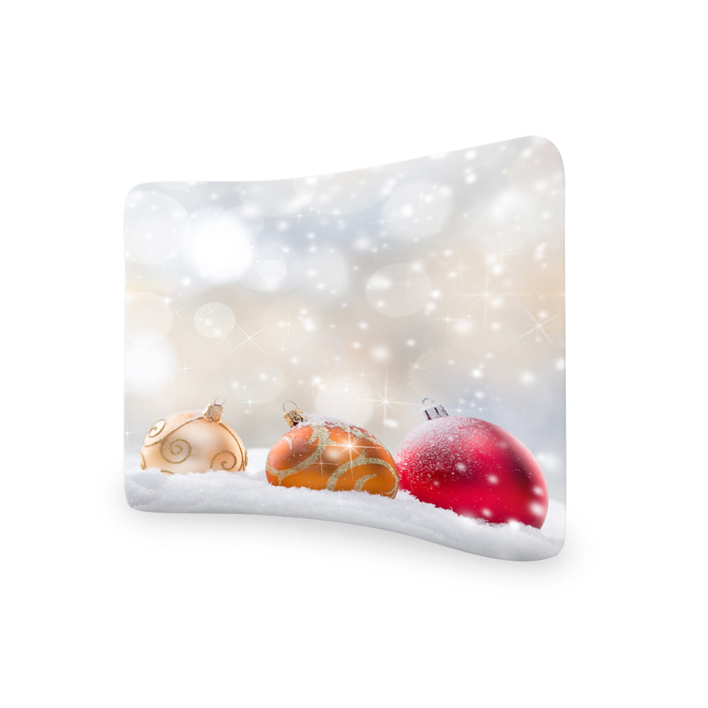 Abstract Christmas CURVED TENSION FABRIC MEDIA WALL - Backdropsource
