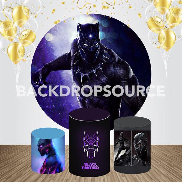 Black Panther Event Party Round Backdrop Kit - Backdropsource