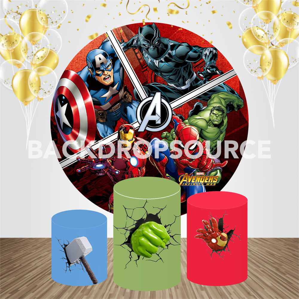 Marvel Legends Event Party Round Backdrop Kit - Backdropsource