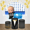 Boss Baby Boy  Event Party Round Backdrop Kit - Backdropsource