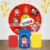 Comic Character Themed Event Party Round Backdrop Kit - Backdropsource