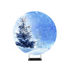 Frozen Tree Blue Glittering Sky Backdrop Circle backdrop stand - Backdropsource
