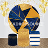 Golden Glitter Event Party Round Backdrop Kit - Backdropsource