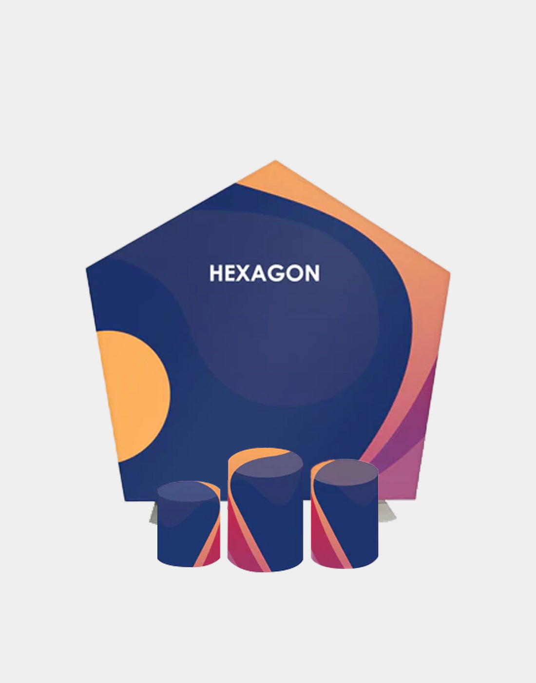 Hexagon Stand with Plinth - Backdropsource