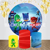PJ Masks Themed Event Party Round Backdrop Kit - Backdropsource