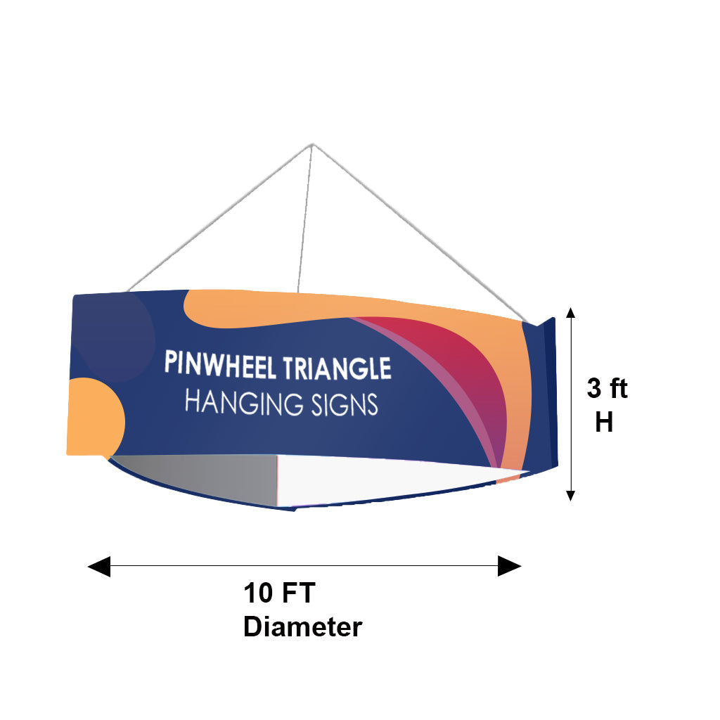 Sky Tube Pinwheel Triangle Hanging Banner - Backdropsource