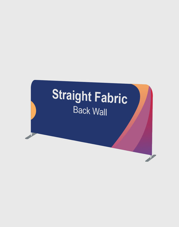 10' W x 3' H Straight Tension Fabric Backdrop Media Wall - Backdropsource