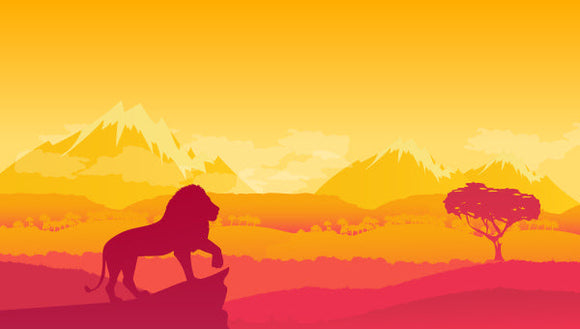 The Lion King Illustration Backdrop - Backdropsource