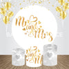 Mr and Mrs Event Party Round Backdrop Kit - Backdropsource